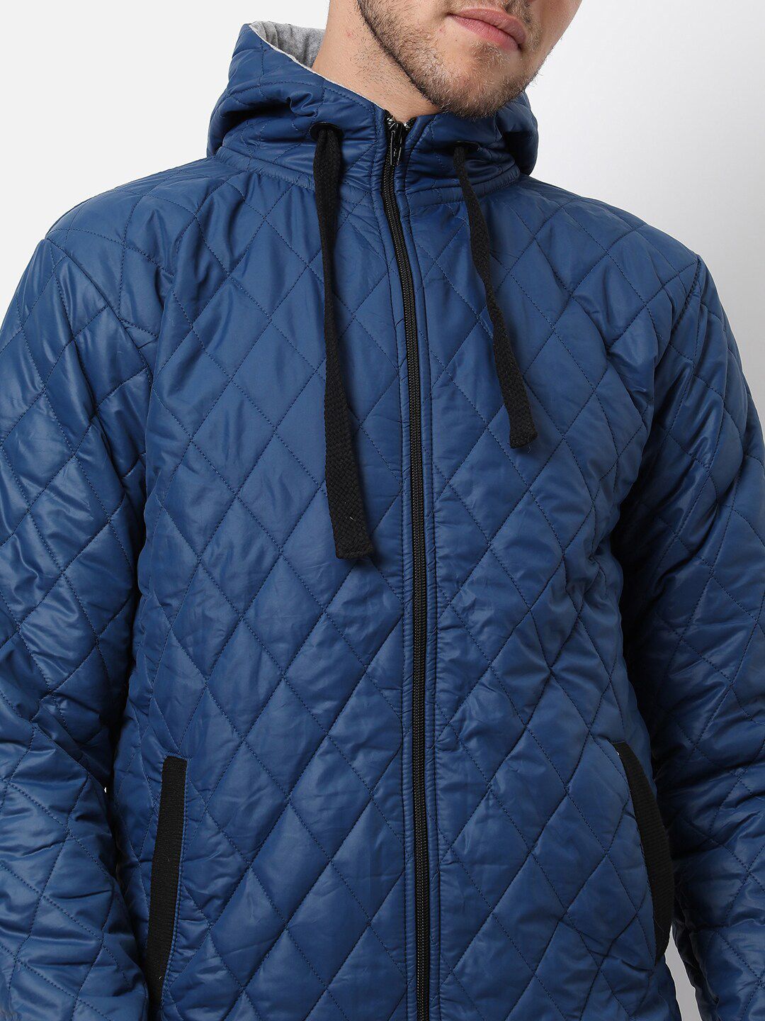 Campus Sutra Men Blue Windcheater Luar Jaket Selimut