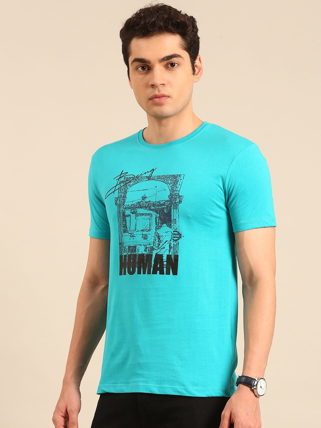 Being Human Printed Pure Cotton T-shirt