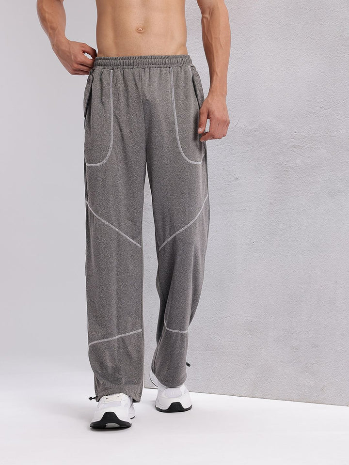 HRX by Hrithik Roshan Men Contrast Stitch Rapid-Dry Toggle Hem Training Track Pants