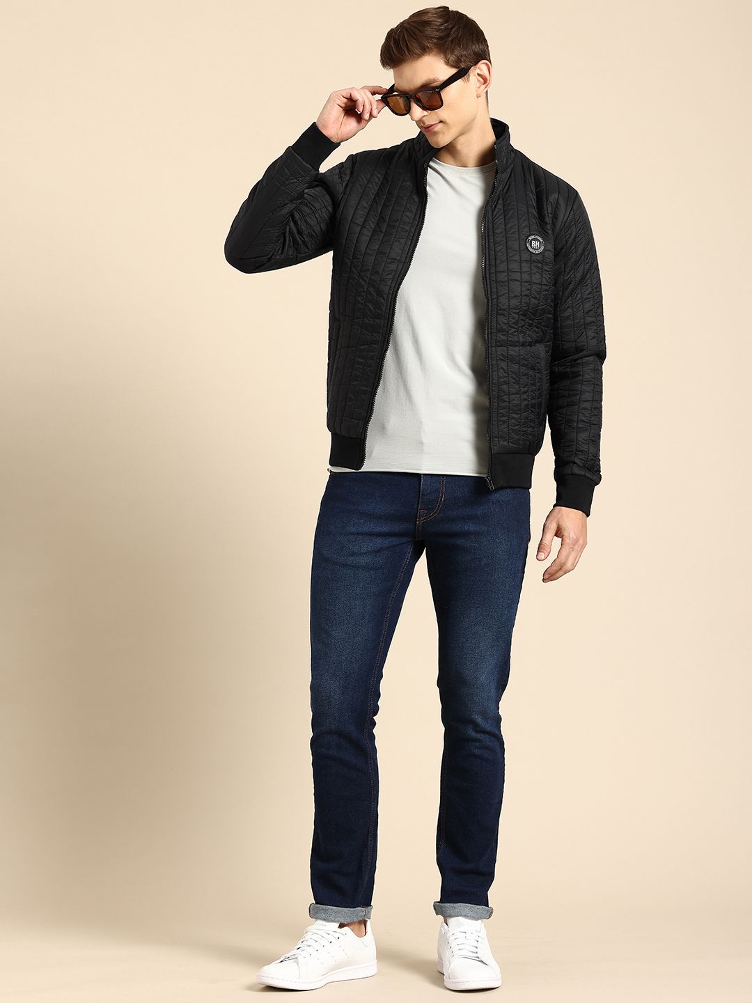 Being Human Mock Neck Padded Jacket