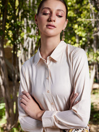 WORK IT by STREET 9 Comfort Fit Satin Casual Shirt