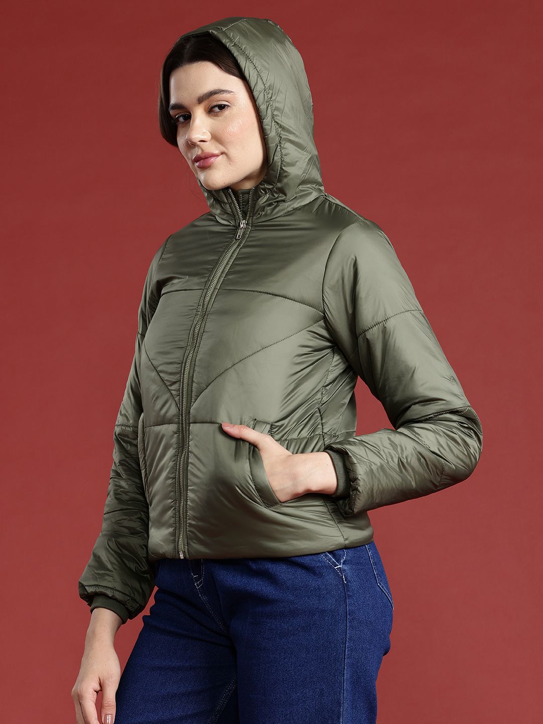 all about you Military inspired Hooded Padded Jacket