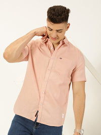 Thomas Scott Classic Cotton Linen Slim Fit Short Sleeves Casual Shirt