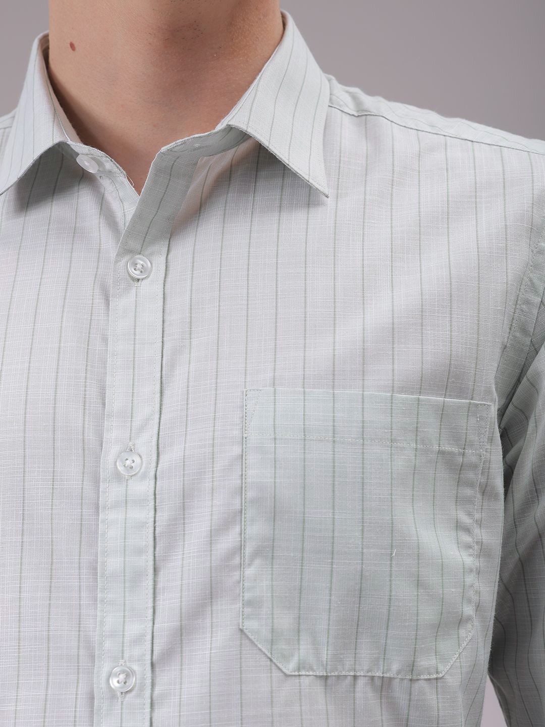 The Indian Garage Co. X Luxe Men Cutaway Collar Vertical Striped Slim Fit Formal Shirt