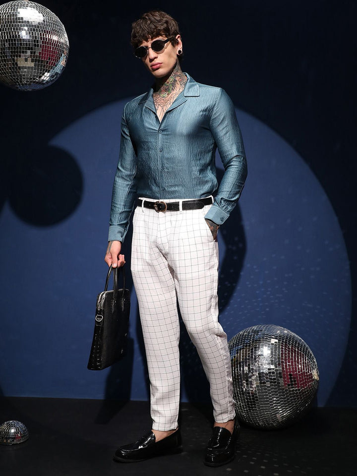 Campus Sutra Men Checked Comfort Trousers