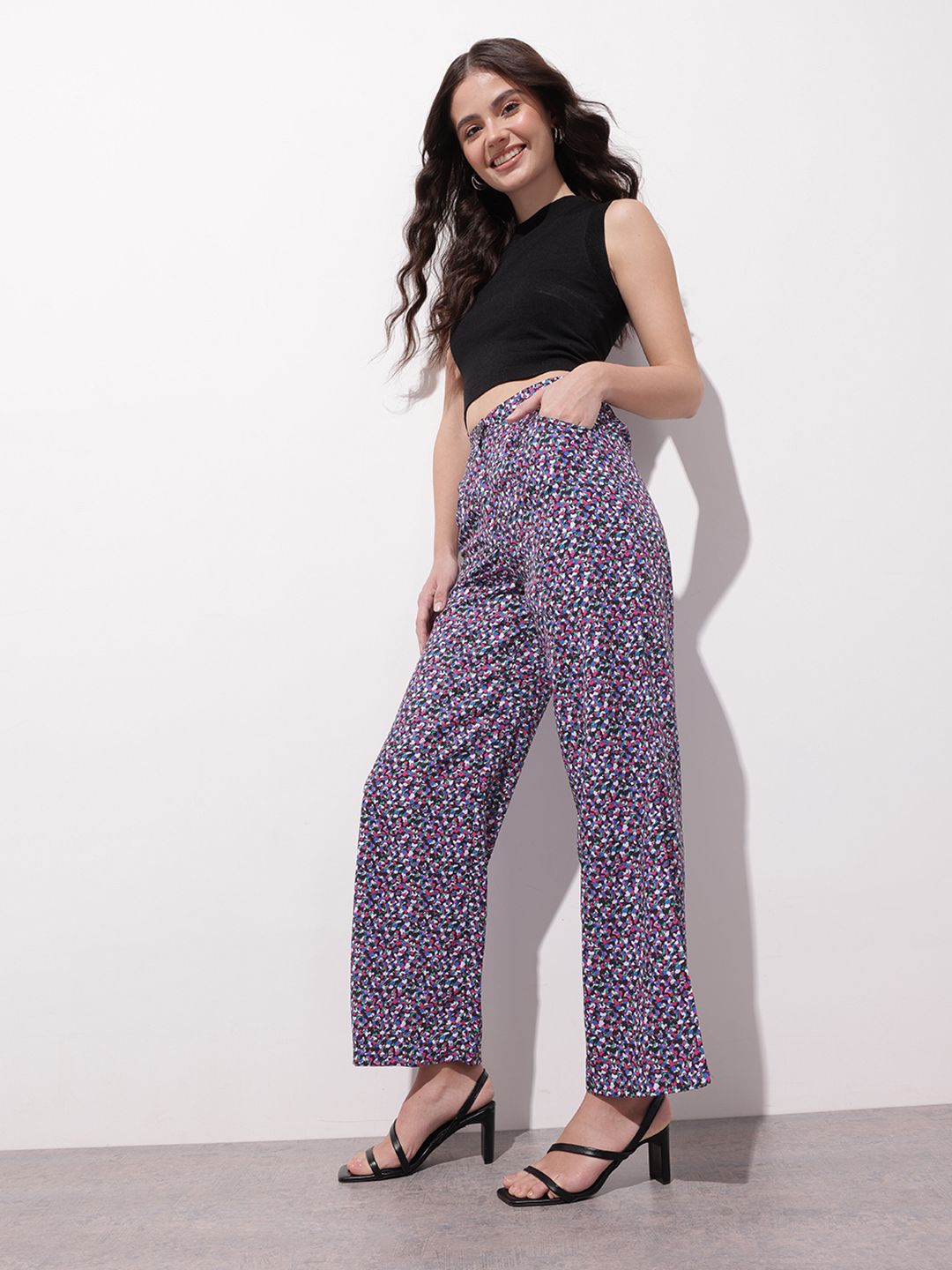 DressBerry Women Dainty to Daring Wide Leg Trousers