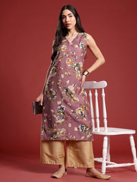 Anouk Floral Printed Straight Kurta