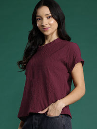 DressBerry Seersucker Extended Sleeves Regular Top