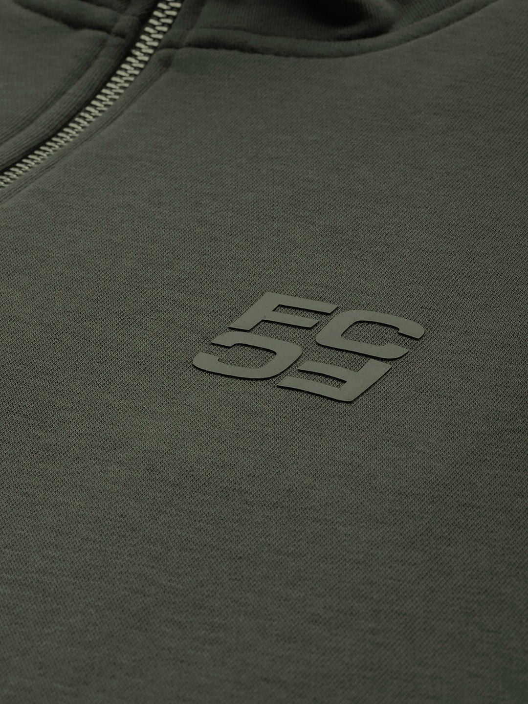 Sambungan Perancis Mock Collar Sweatshirt