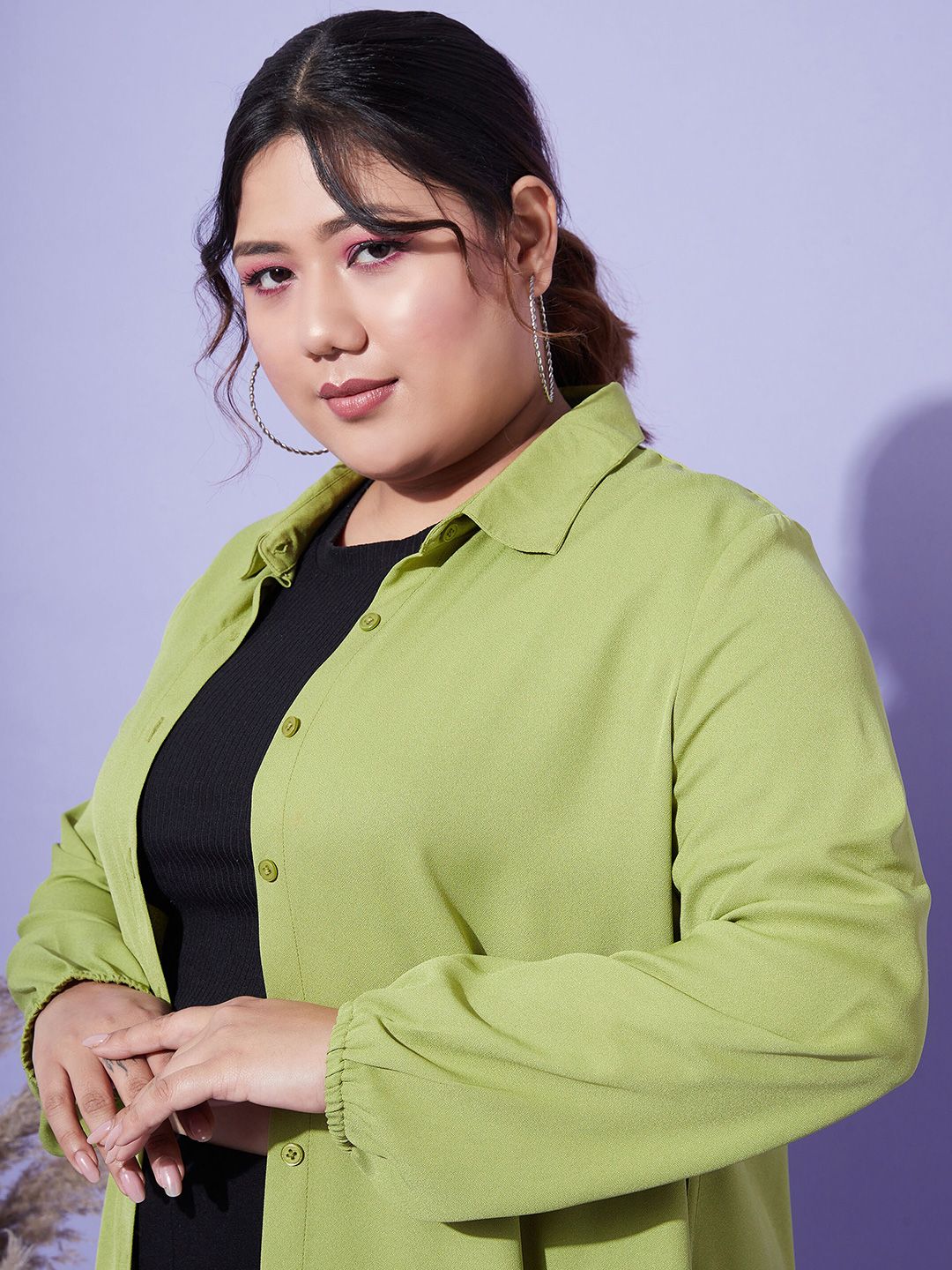 SASSAFRAS Curve Comfort Fit Casual Georgette Shirt