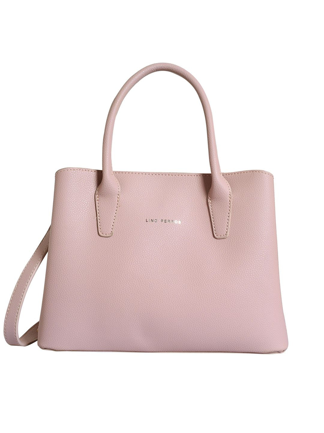 Lino Perros Pink Solid Handheld Bag