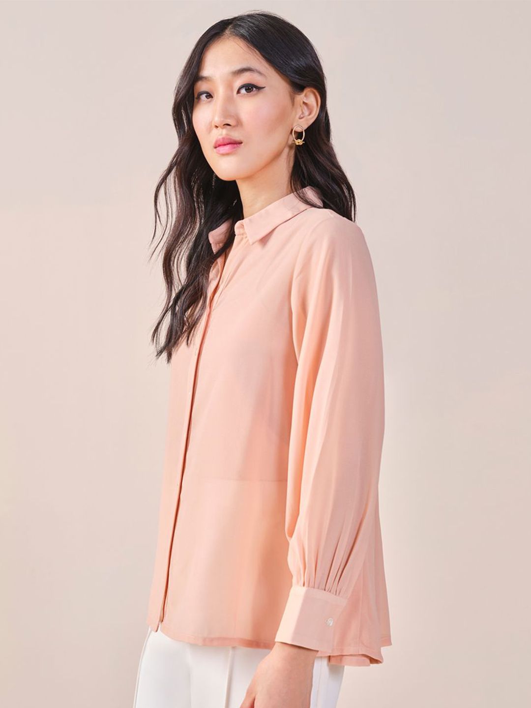 AND Solid Shirt Style Top