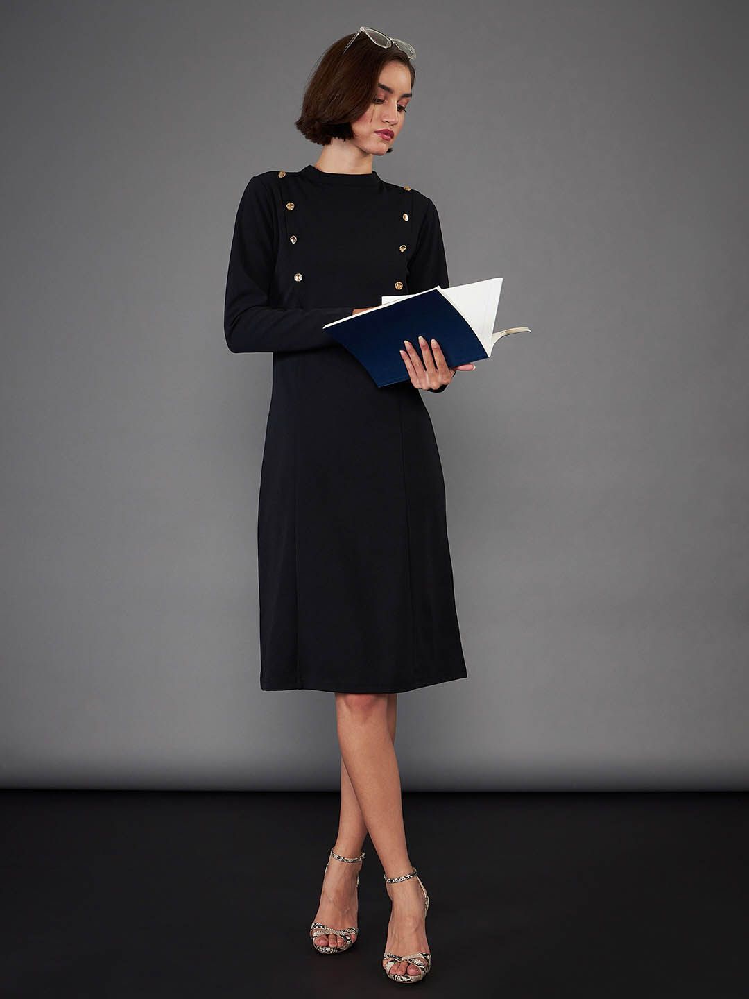 SASSAFRAS worklyf High Neck Sheath Dress