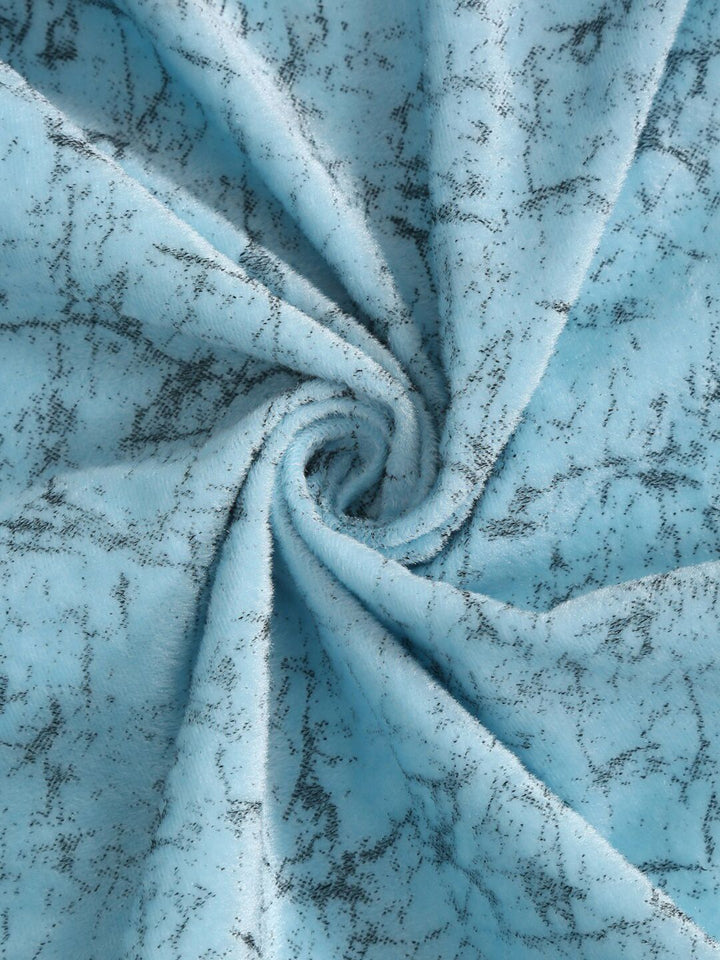 Cortina Turquoise Blue Set of 2 Room Darkening Velvet Door Curtain