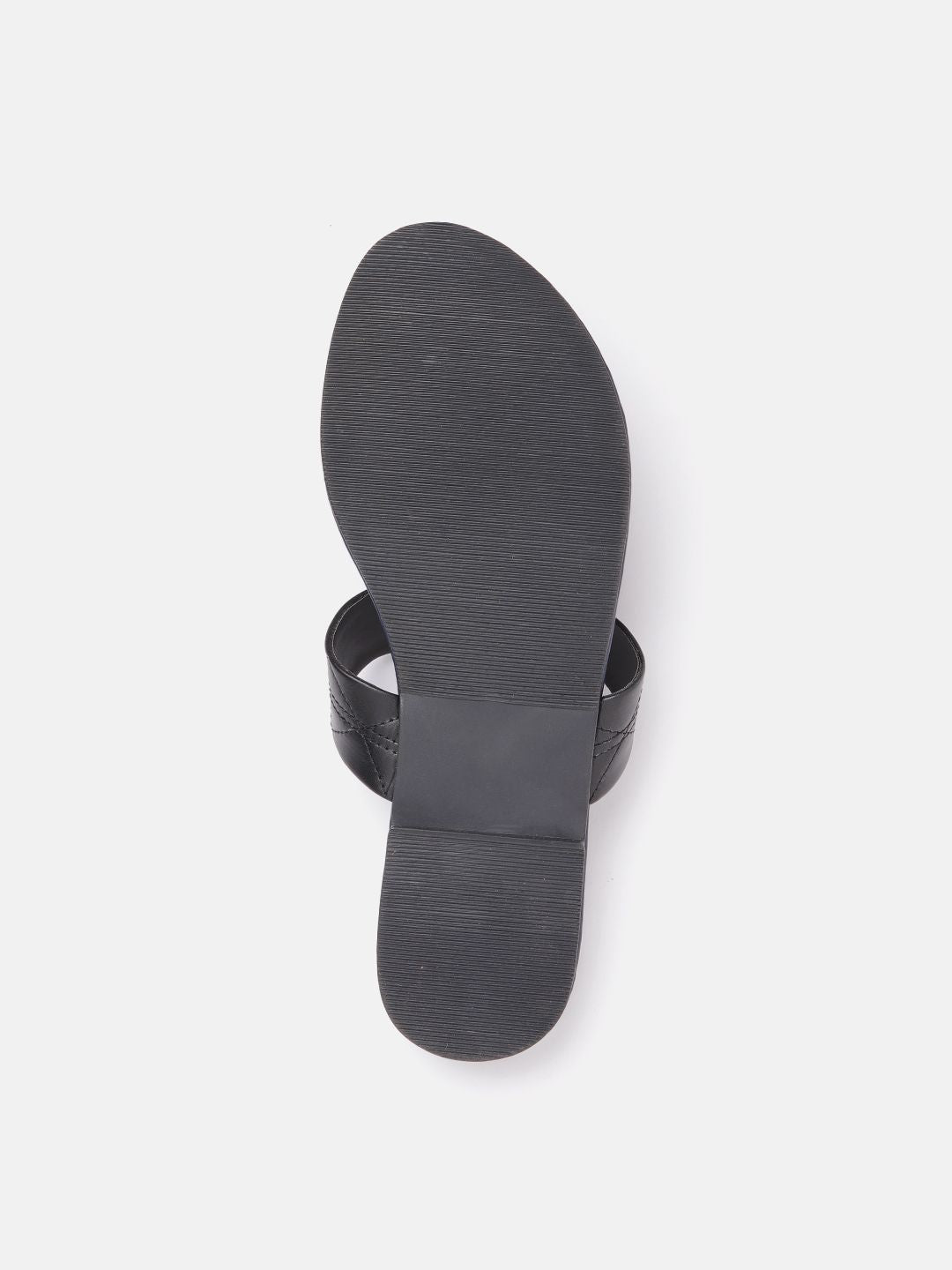 DressBerry Women Textured T-Strap Flats with Embellished Detail