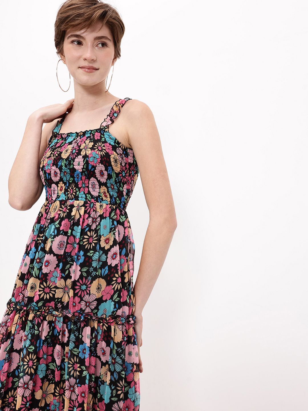 DressBerry Tiered  Smocking Dress