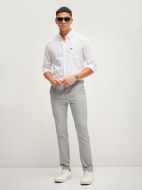 THE BEAR HOUSE Men Solid 4 Way Stretch Formal Trouser