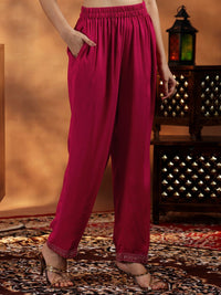 Libas Women Floral Printed Regular Sequinned Kurta with Trousers & With Dupatta