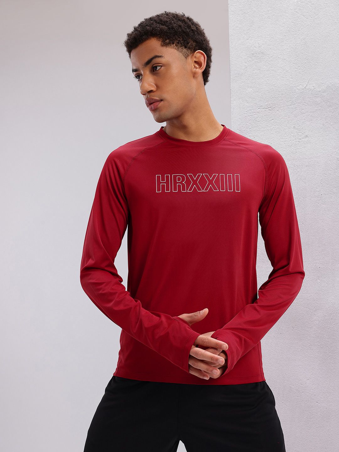 HRX by Hrithik Roshan Men Typography Rapid-Dry Training T-shirt