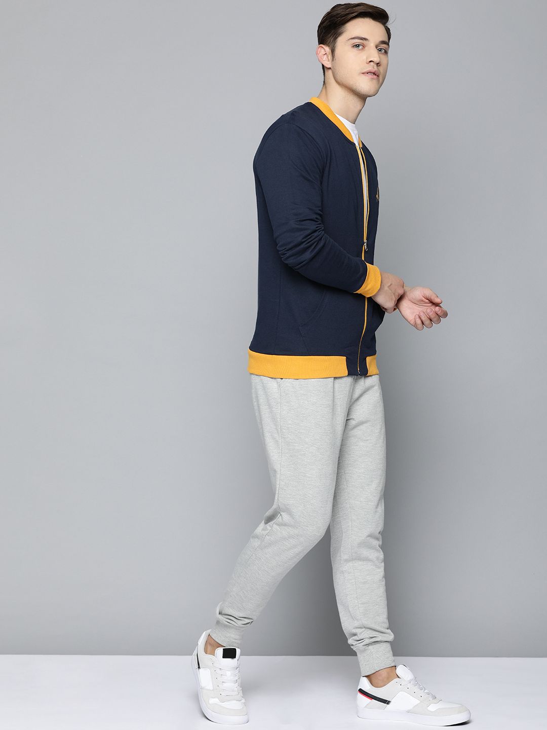 DILLINGER Men Navy Solid Bomber Jacket