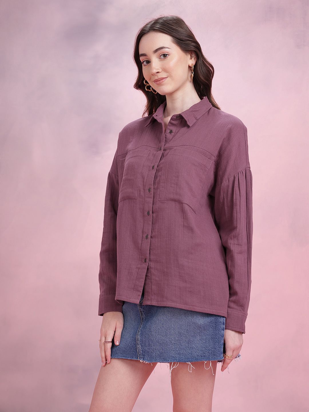 DressBerry Pocket Detail Cotton Shirt