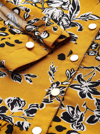 all about you Floral Print Roll-Up Sleeves Top