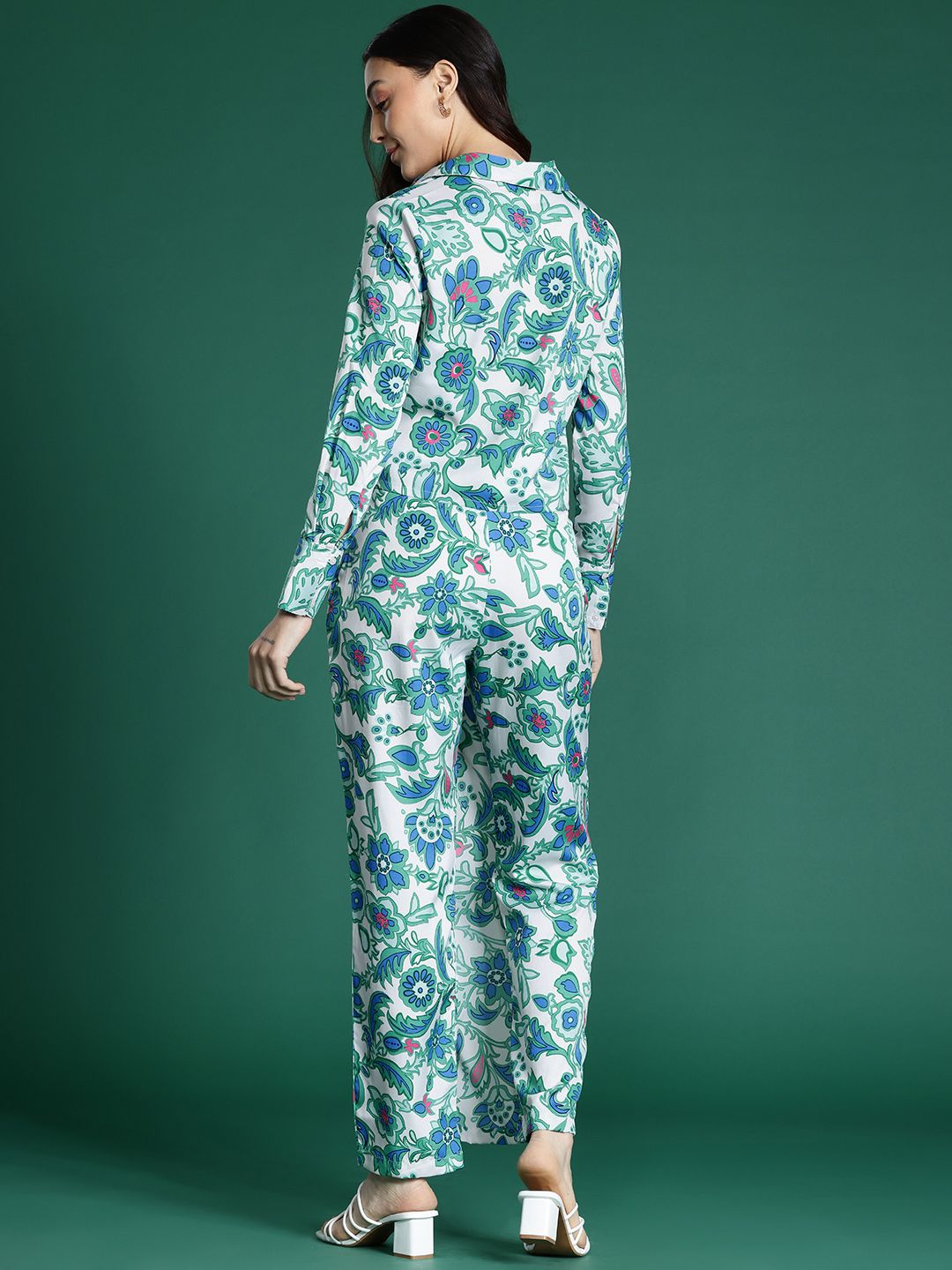 DressBerry Printed Shirt with Layered Trousers Co-ords
