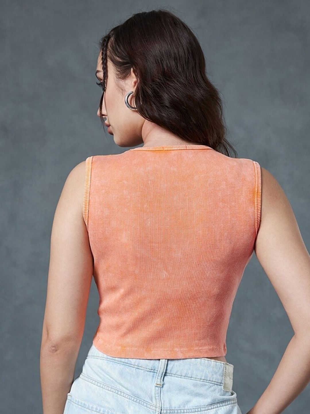 Bewakoof Tie and Dye Cotton Crop Top