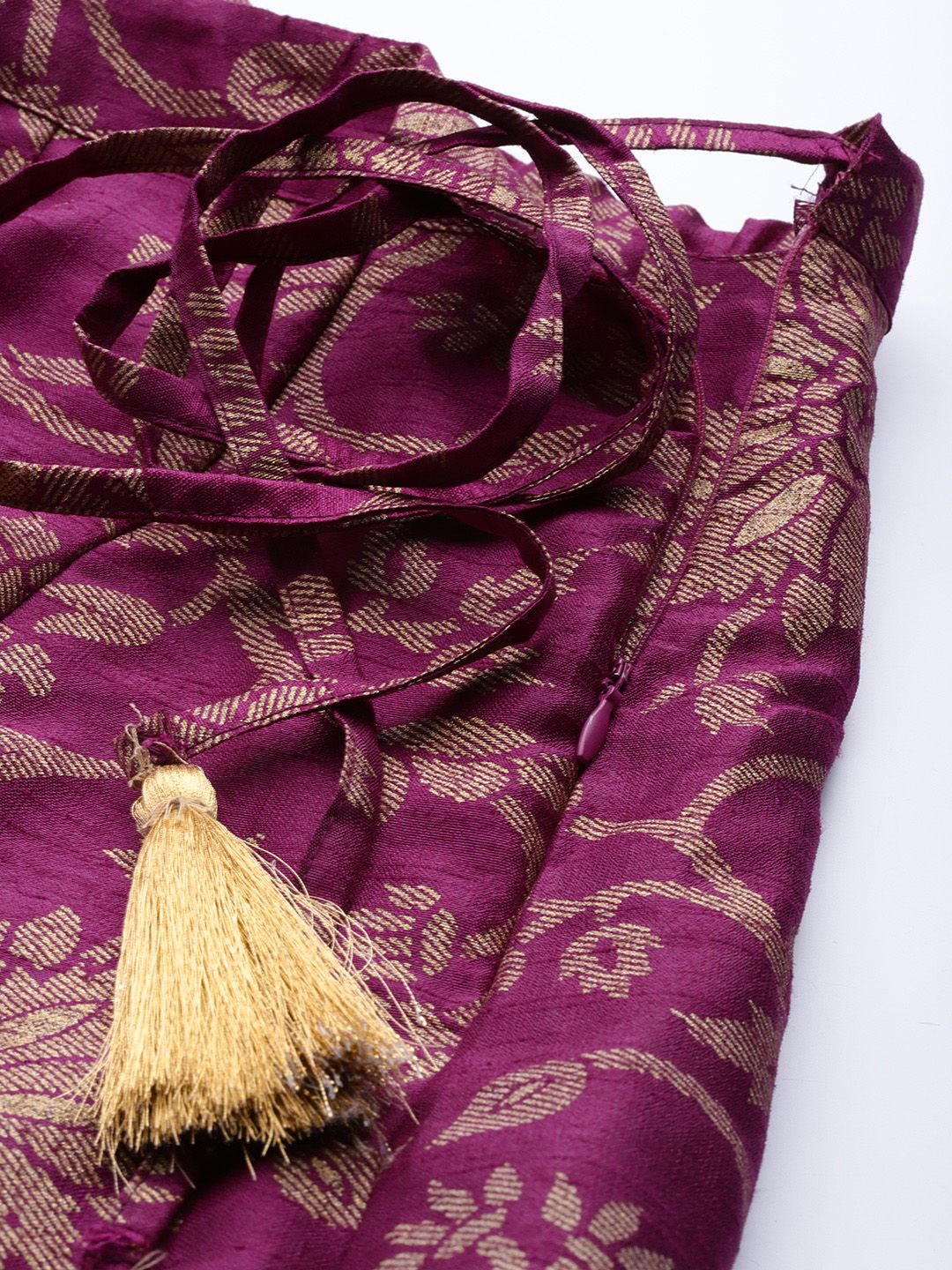 Shae by SASSAFRAS Charming Purple Floral Jacquard Skirt