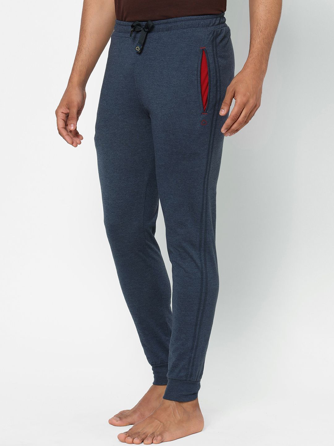 Sweet Dreams Men Navy Blue Mid Rise Cotton Lounge Joggers