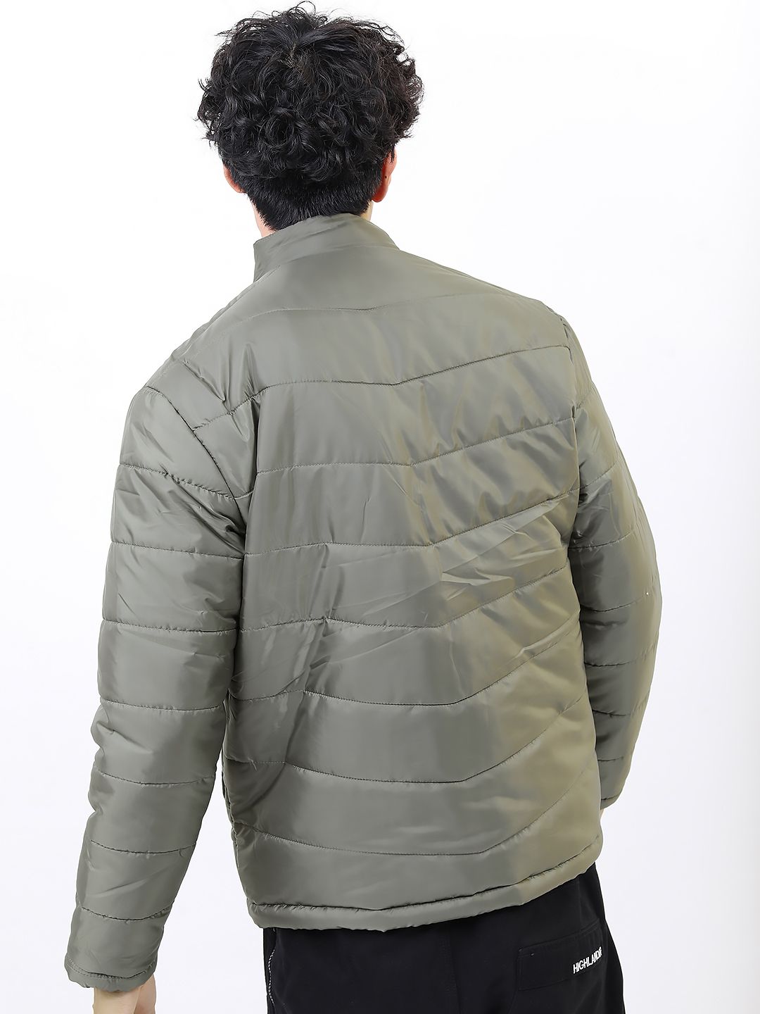 HIGHLANDER Men Olive Green Padded Jacket