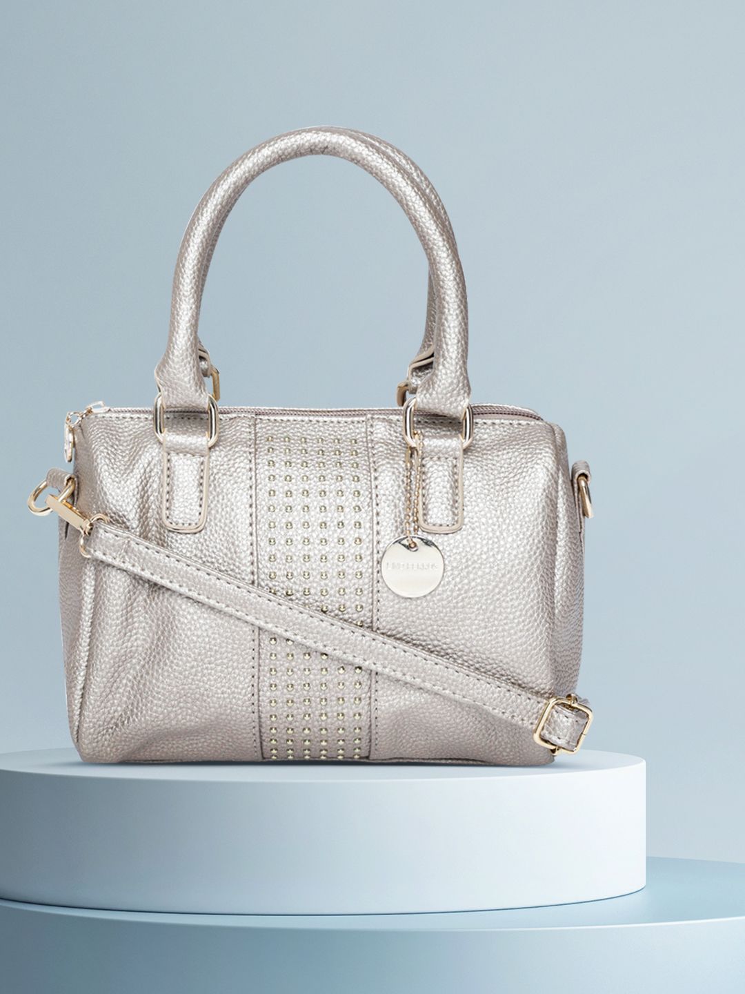 Lino Perros Gold-Toned Solid Handheld Bag