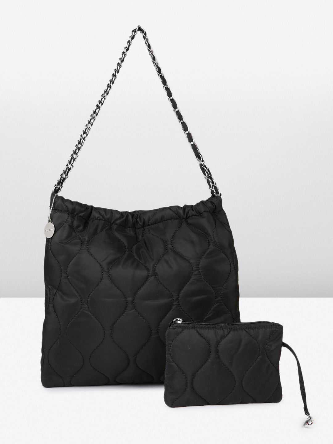DressBerry Structured Quilted Shoulder Bag with Pouch