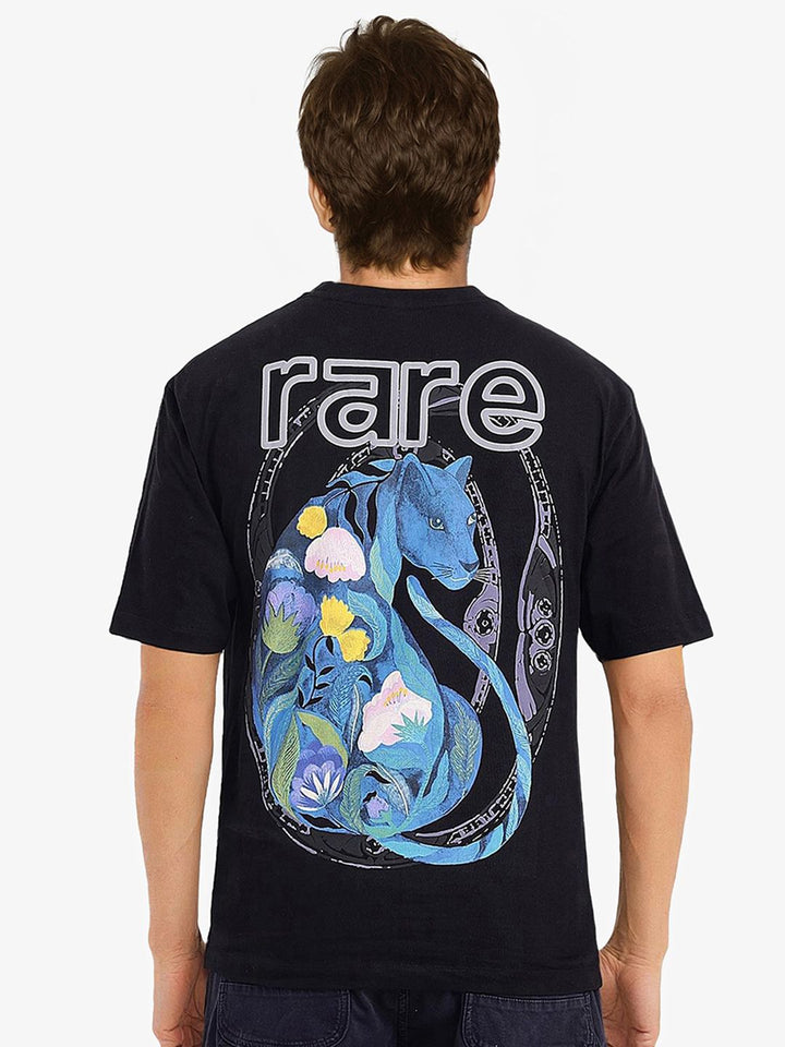 RARE RABBIT Men Graphic Printed Graphic Print Others Round Neck Cotton Oversized T-Shirt