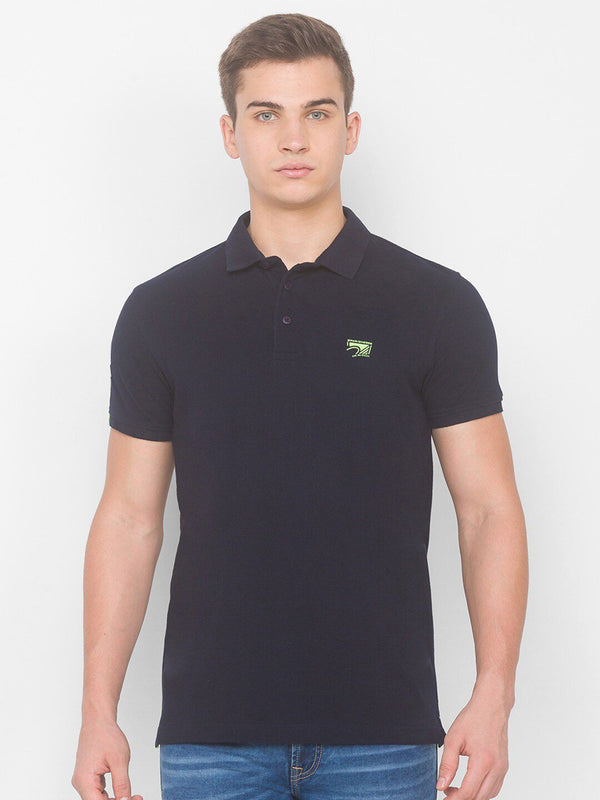 T-shirt Kolar Tentera Laut Tentera Laut Tentera Laut Navy Blue Fit