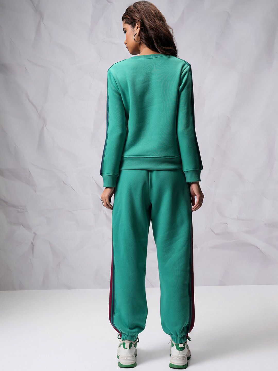 Tokyo Talkies Self Design Sweatshirt & Joggers Co-Ords