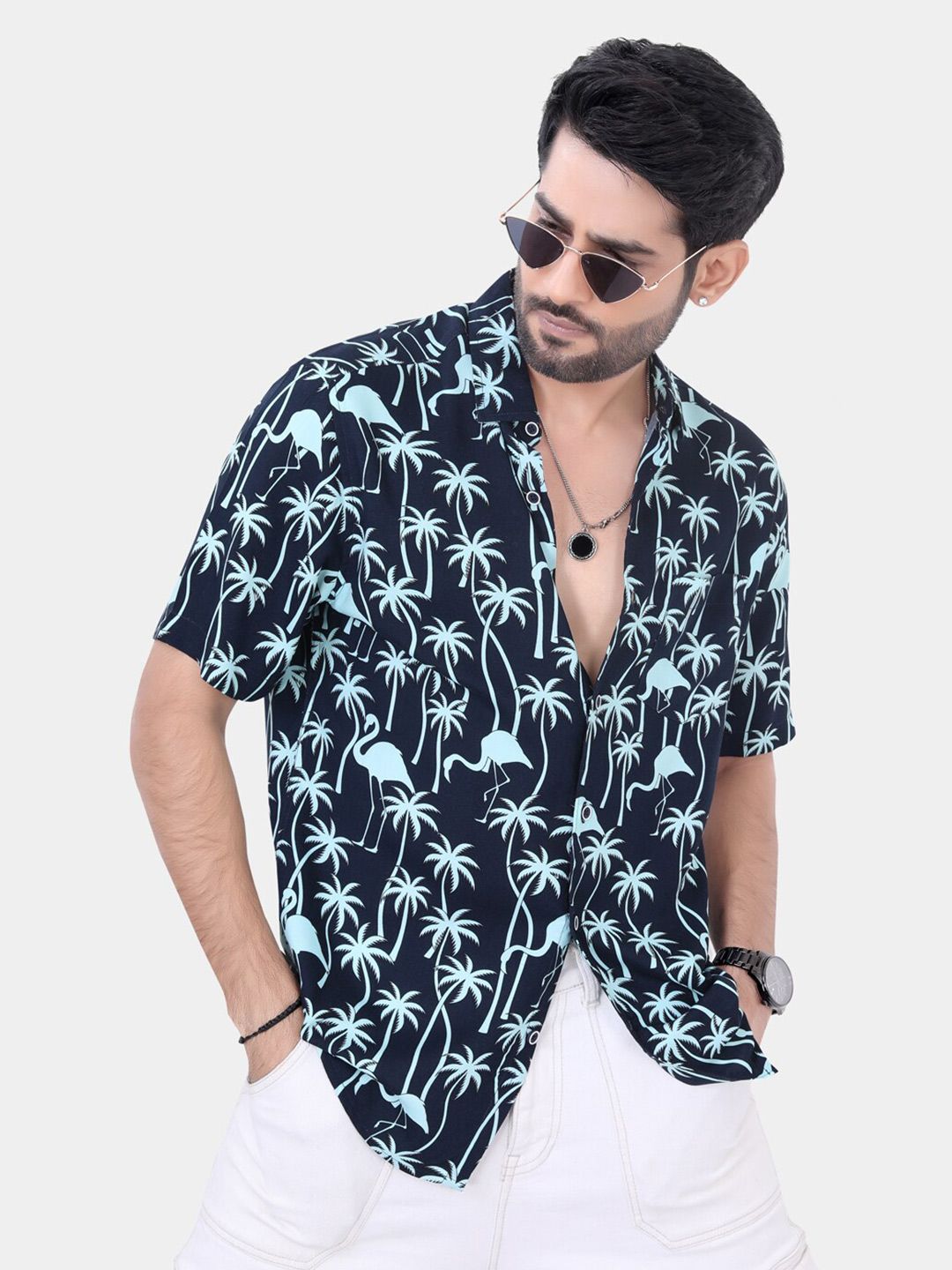 VASTRADO Classic Slim Fit Floral Printed Casual Shirt