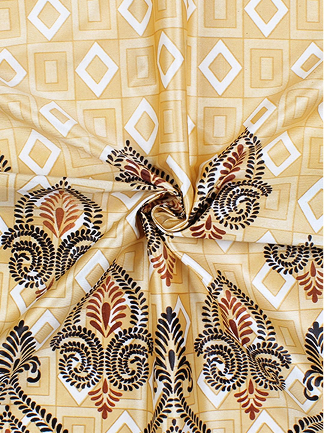 Story@home Bronze-Toned & Black 2 Pieces Ethnic Motifs Door Curtain