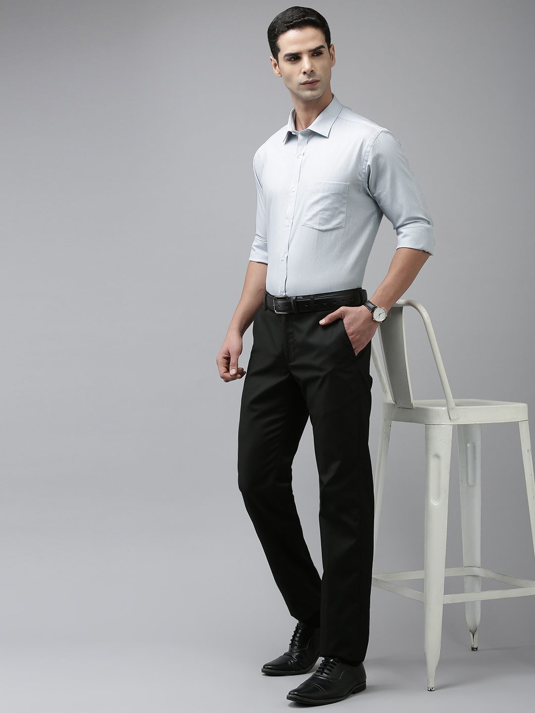 Park Avenue Men Slim Fit Micro Ditsy Opaque Self Design Pure Cotton Formal Shirt