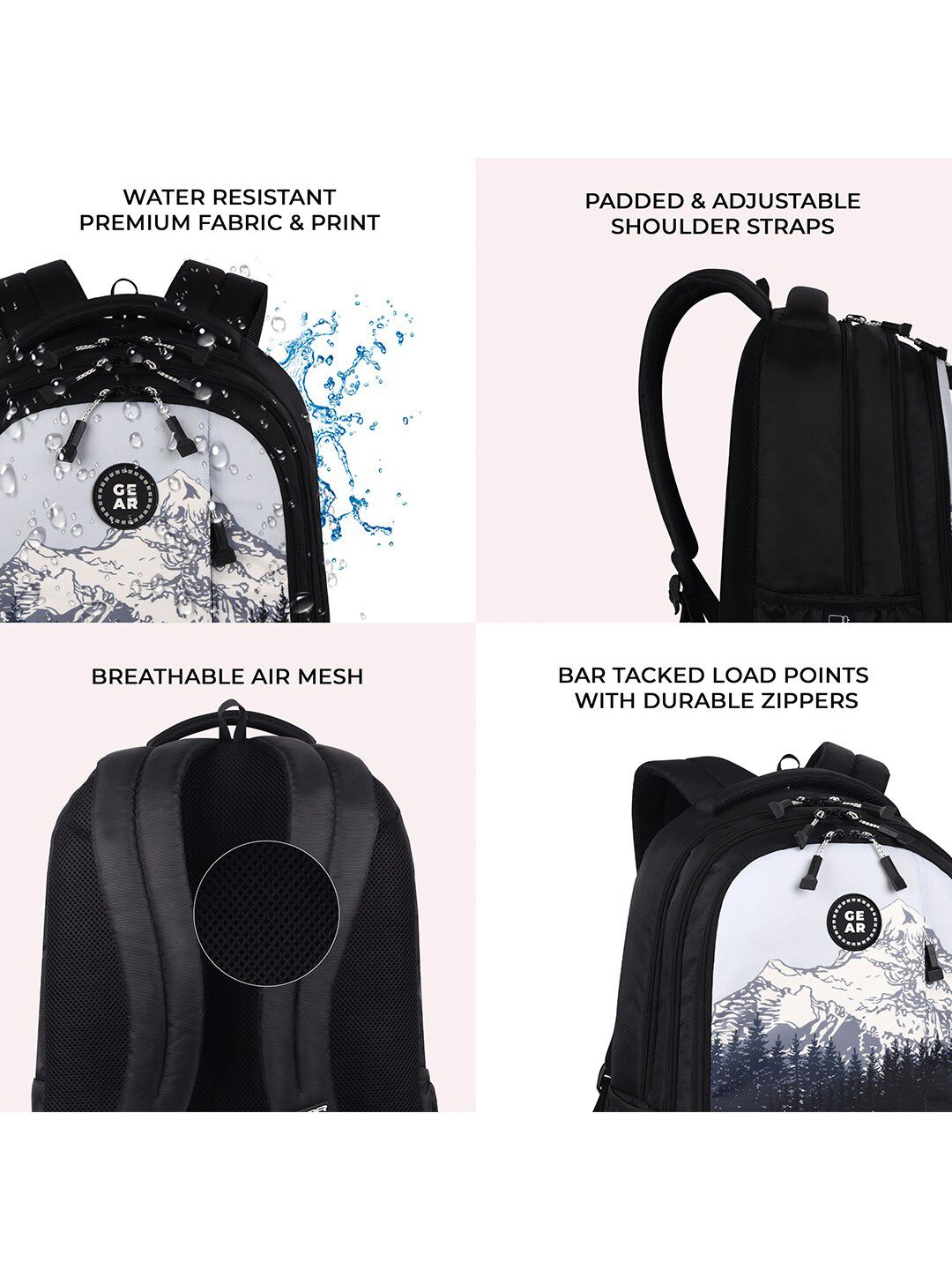 Gear Boys Graphic Printed Backpack