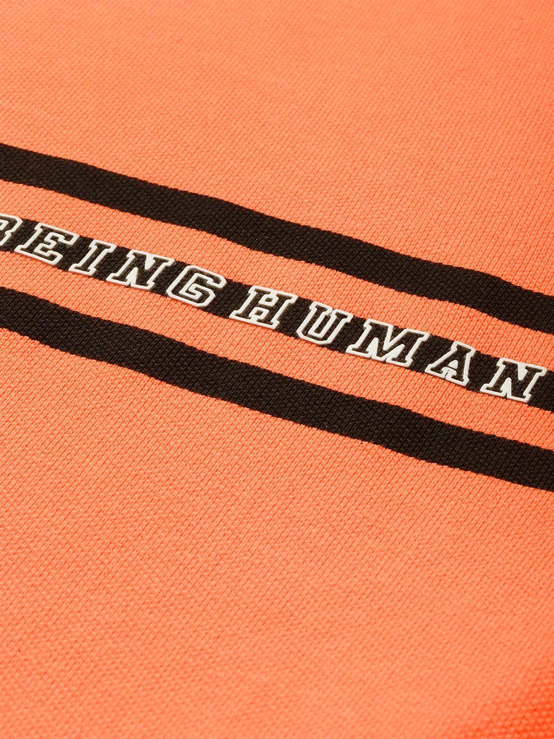 Being Human Printed Polo Collar Pure Cotton T-shirt