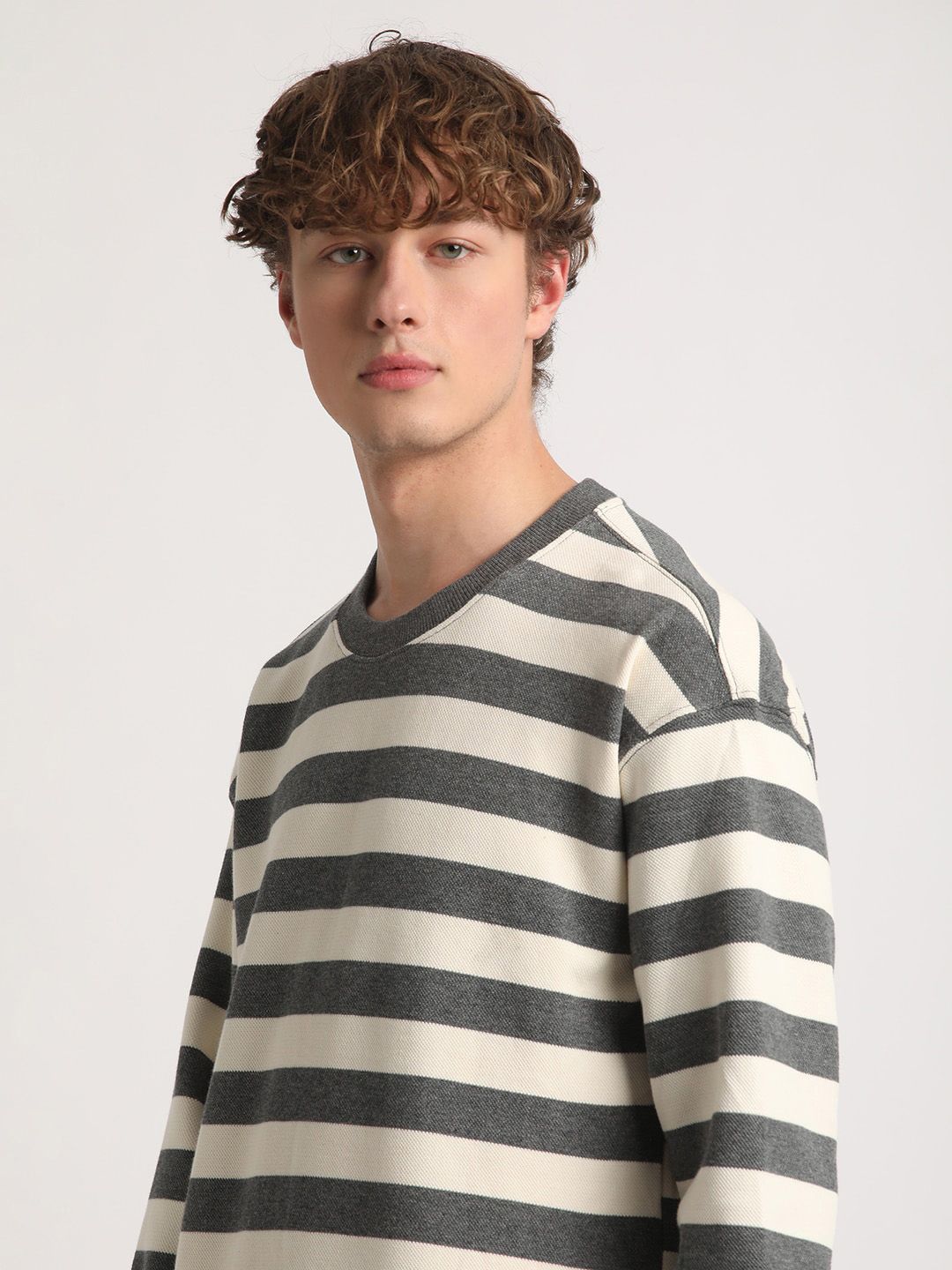 THE BEAR HOUSE Striped Cotton Sweatshirt