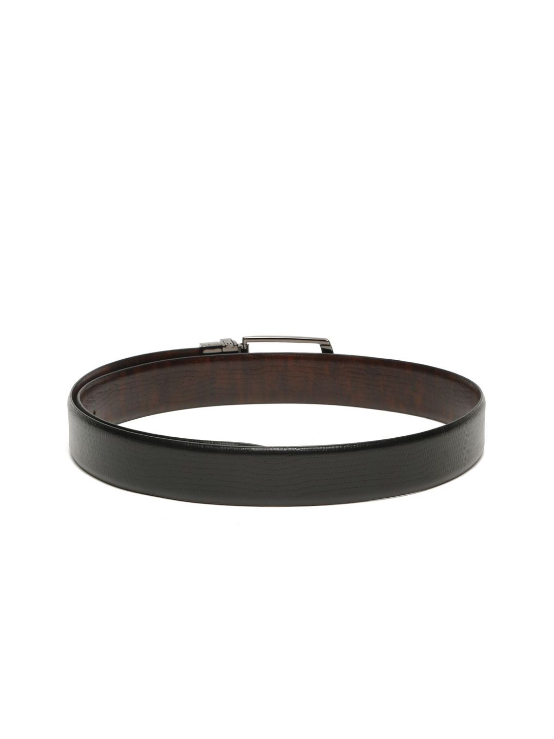 Teakwood Leathers Men Textured Leather Reversible Formal Belt