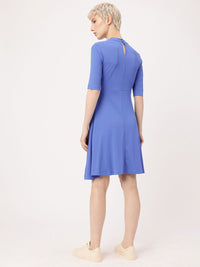 DressBerry Playful Elegance Ribbed Fitted A-Line Dress