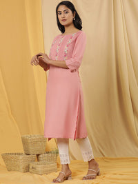 W Ethnic Motifs Empire Thread Work Kurta with Trouser