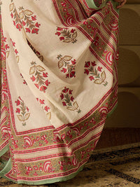 Indo Era Floral Printed Pure Cotton Kurta Straight Kurta With Salwar And Dupatta