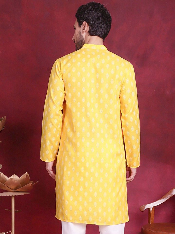 Jompers Ethnic Motifs Printed Pure Cotton Kurta