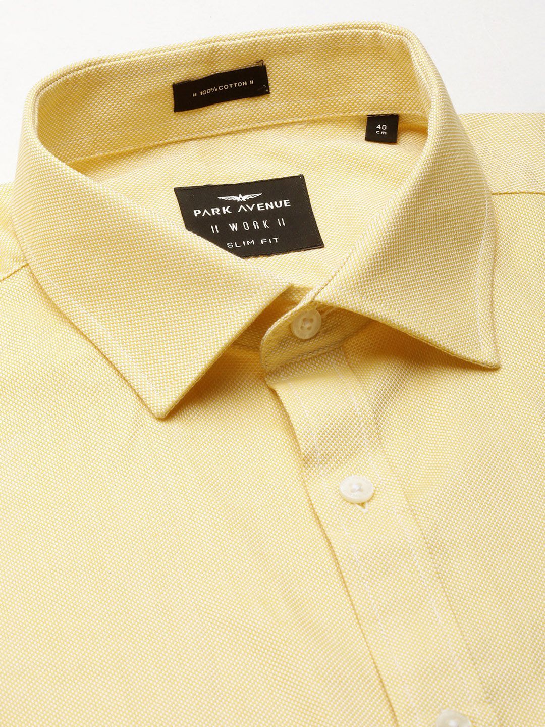 Park Avenue Men Pure Cotton Slim Fit Textured Formal Shirt