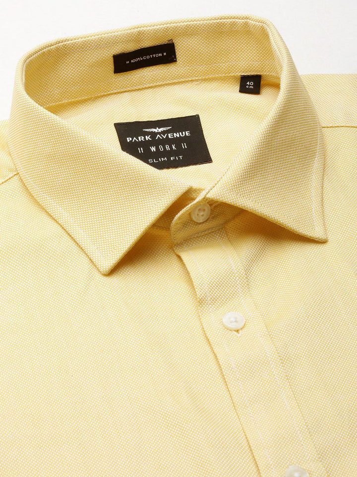 Park Avenue Men Pure Cotton Slim Fit Textured Formal Shirt