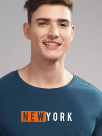 ADRO Men Typography Printed Applique T-shirt